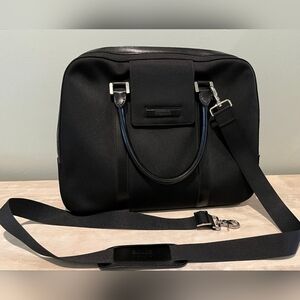 Gianfranco Ferre Soft Sided Nylon Briefcase with Leather Trim NWOT
